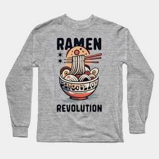 Ramen Revolution Japan - Japanese Vintage Food Noodles Art Long Sleeve T-Shirt